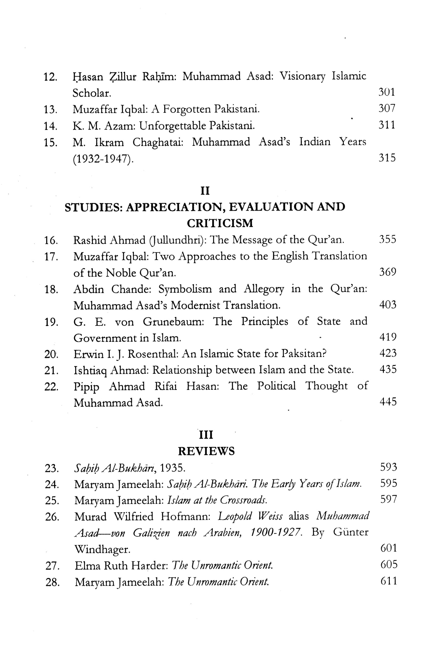 Muhammad Asad (Leopold Weiss) 2 Vols Set  [English]