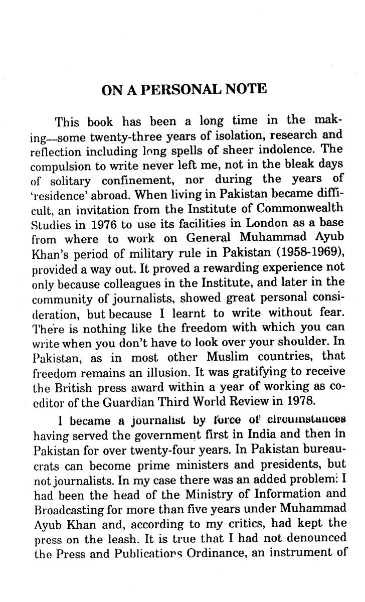 Ayub Khan Pakistan's First Military Ruler [English]