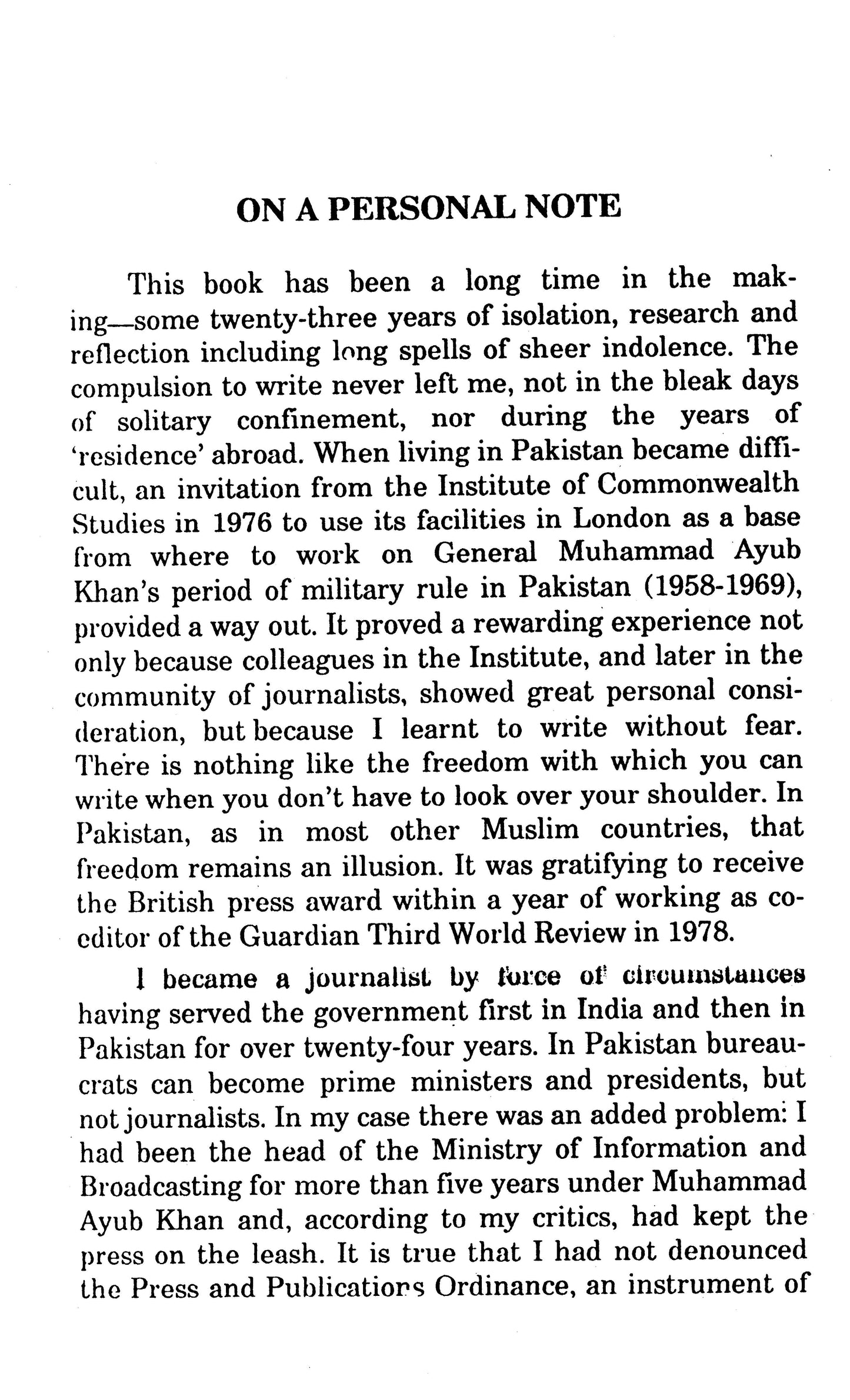 Ayub Khan Pakistan's First Military Ruler  [English]