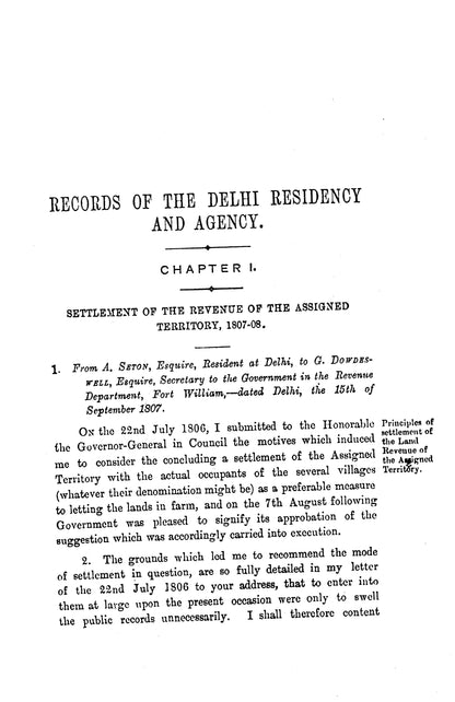 Records Of The Delhi Residency And Agency  [English]