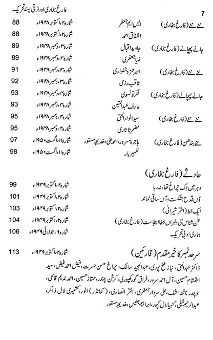 Farigh Bukhari Aur Taraqi Pasand Tehreek