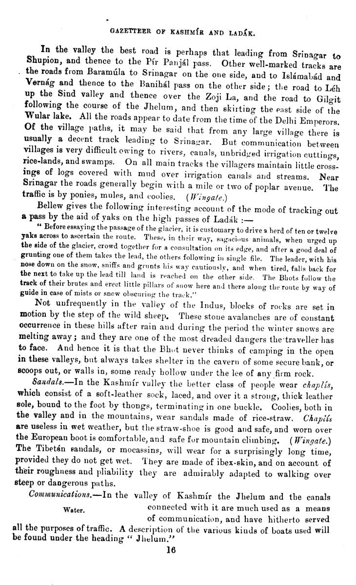 Gazetteer Of Kashmir And Ladak [English]