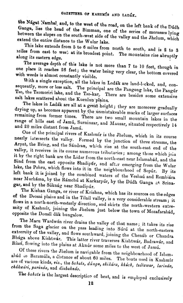 Gazetteer Of Kashmir And Ladak [English]