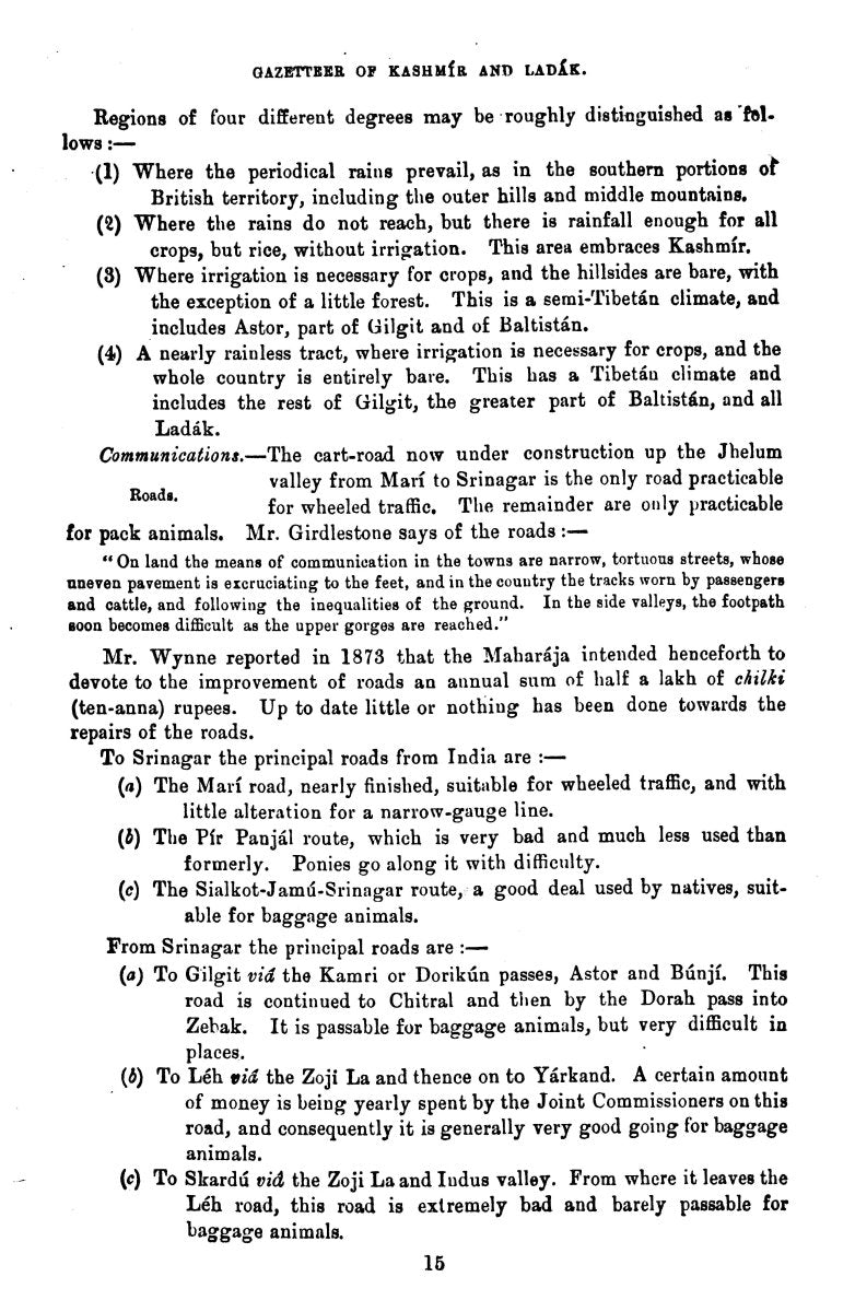 Gazetteer Of Kashmir And Ladak [English]
