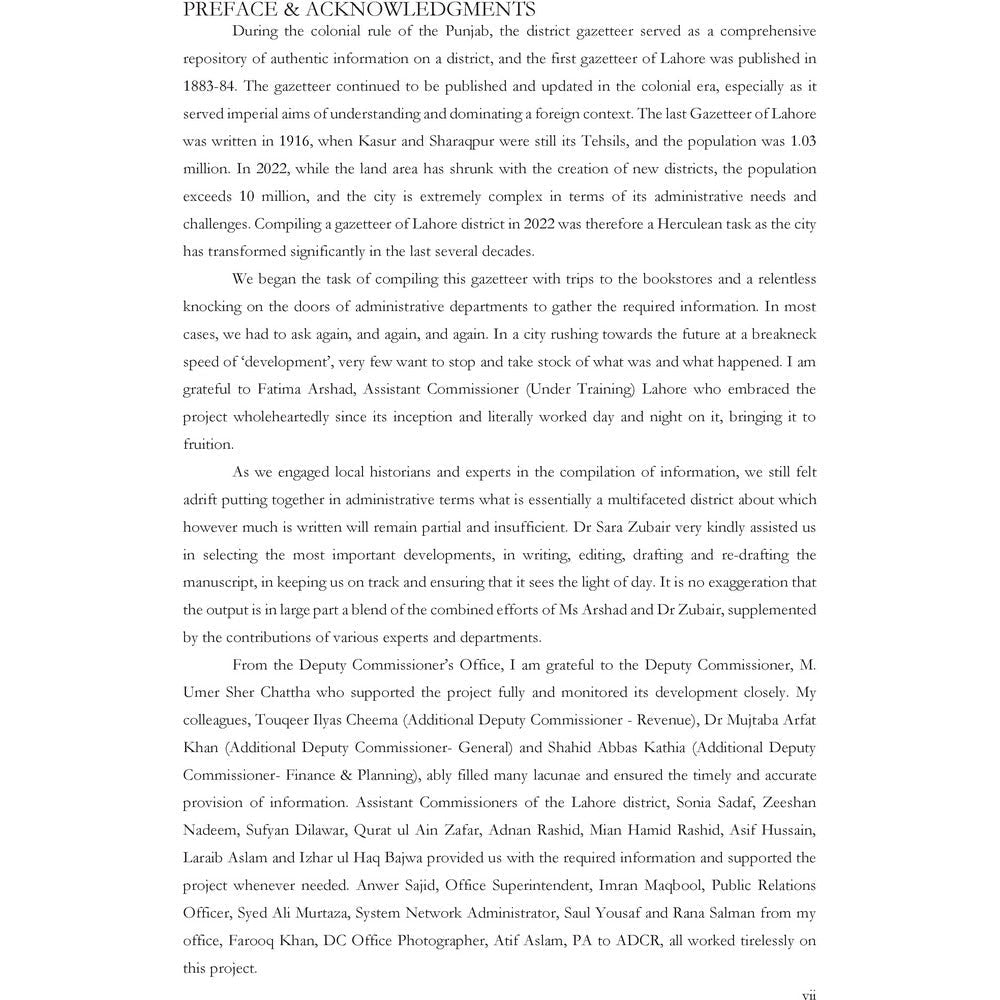 Gazetteer of the Lahore District 2022 [English]