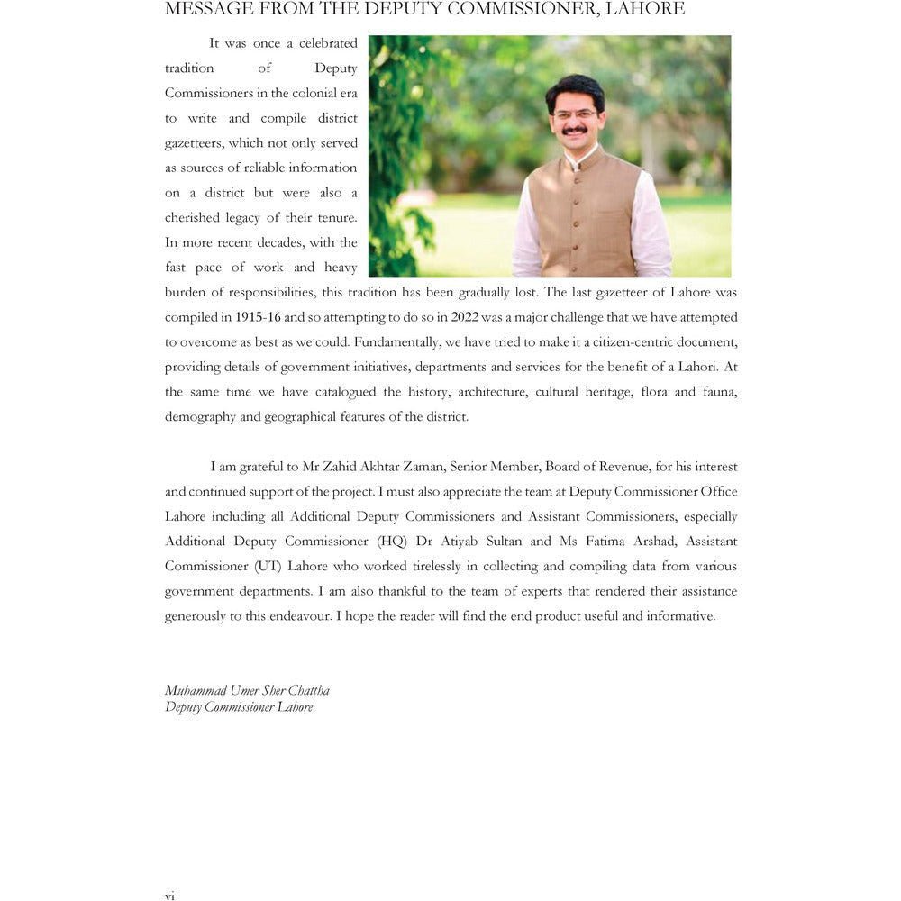 Gazetteer of the Lahore District 2022 [English]