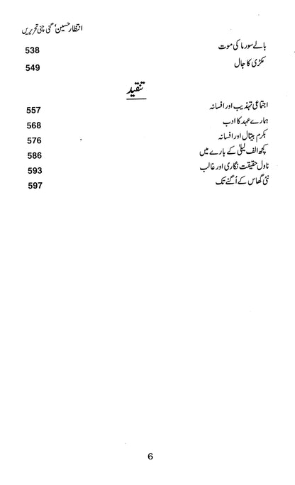 Intezar Hussain : Ginni Chunni Tehreerain