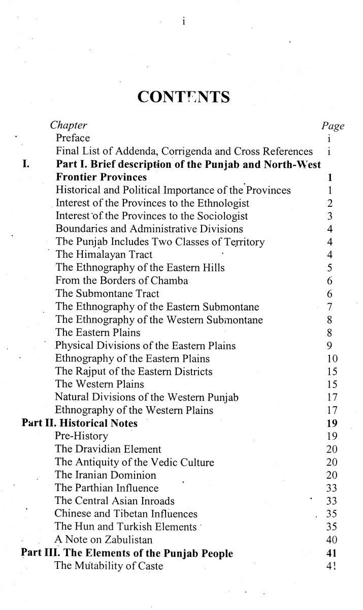 Glossary Of The Tribes & Castes Of Punjab, Nwfp [English]