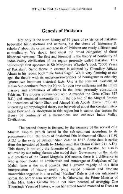 If Truth Be Told: Alternate History Of Pakistan  [English]