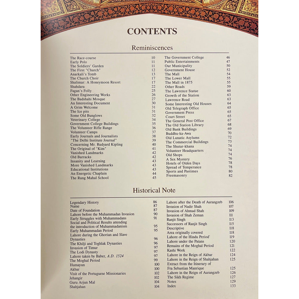 Old Lahore: Reminiscences Of A Resident  [English]