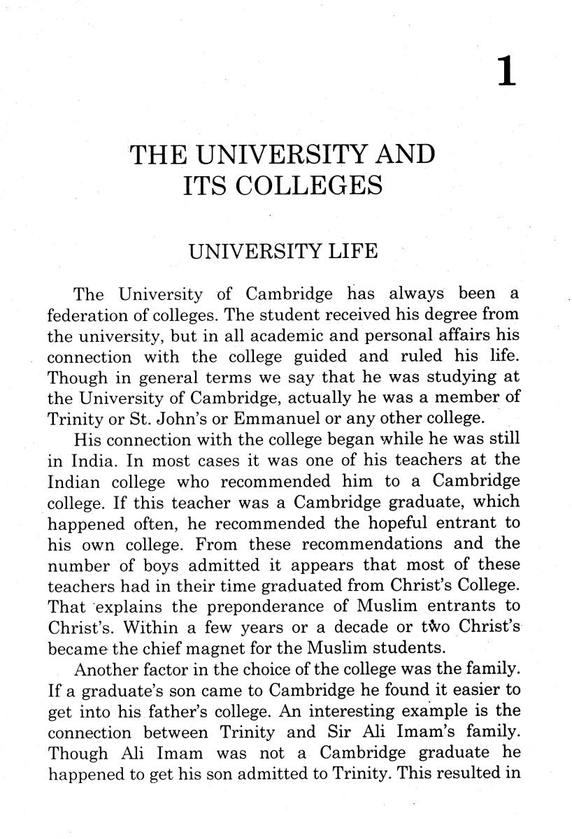 Indian Muslim Students At Cambridge [English]