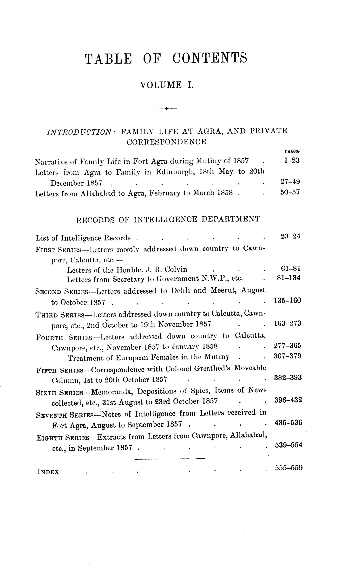 Records Of Intelligence Department Mutiny 1857  [English]