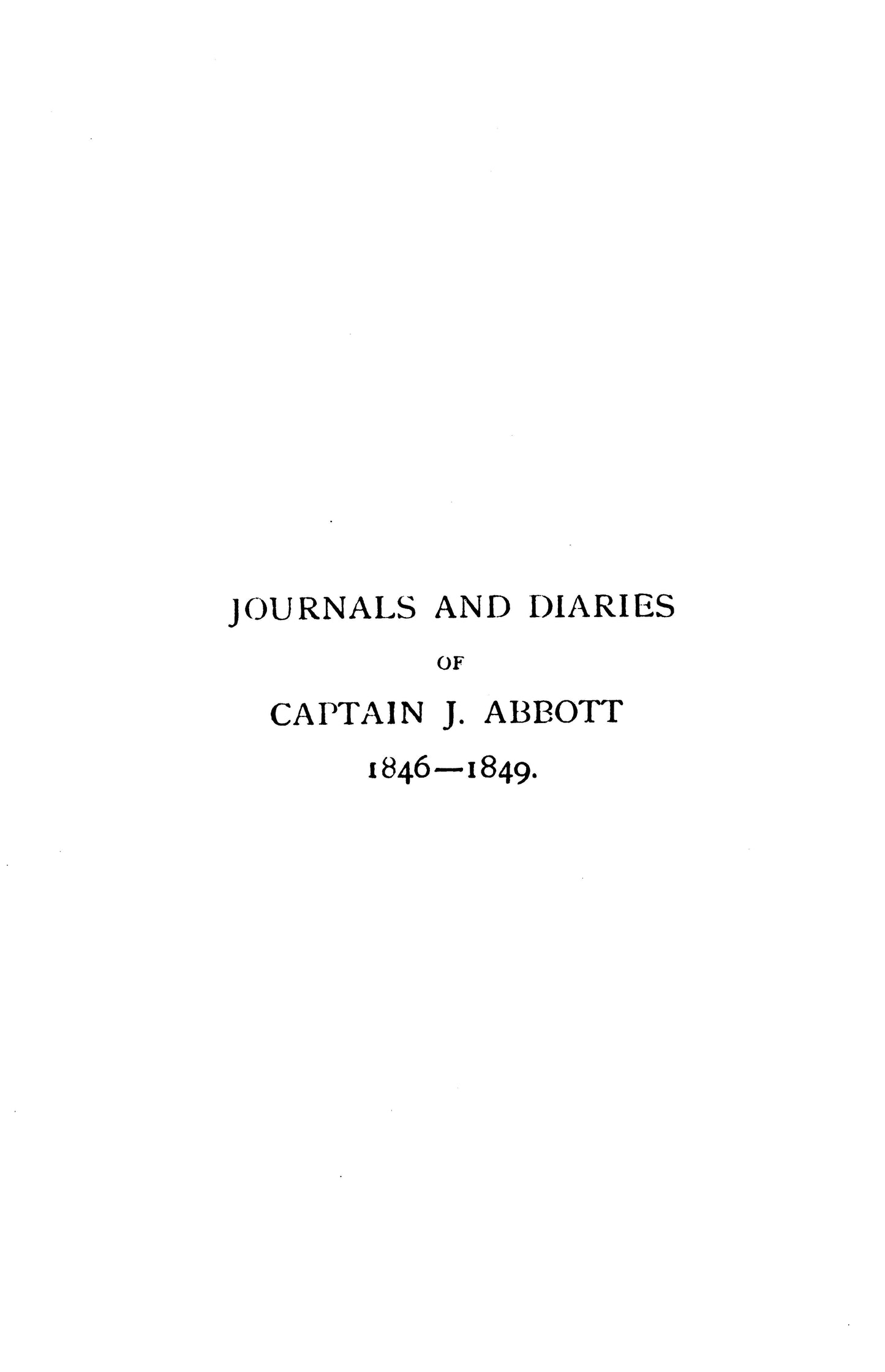Journals And Diaries :Assis.To Agent, Gov.Nwfp  [English]
