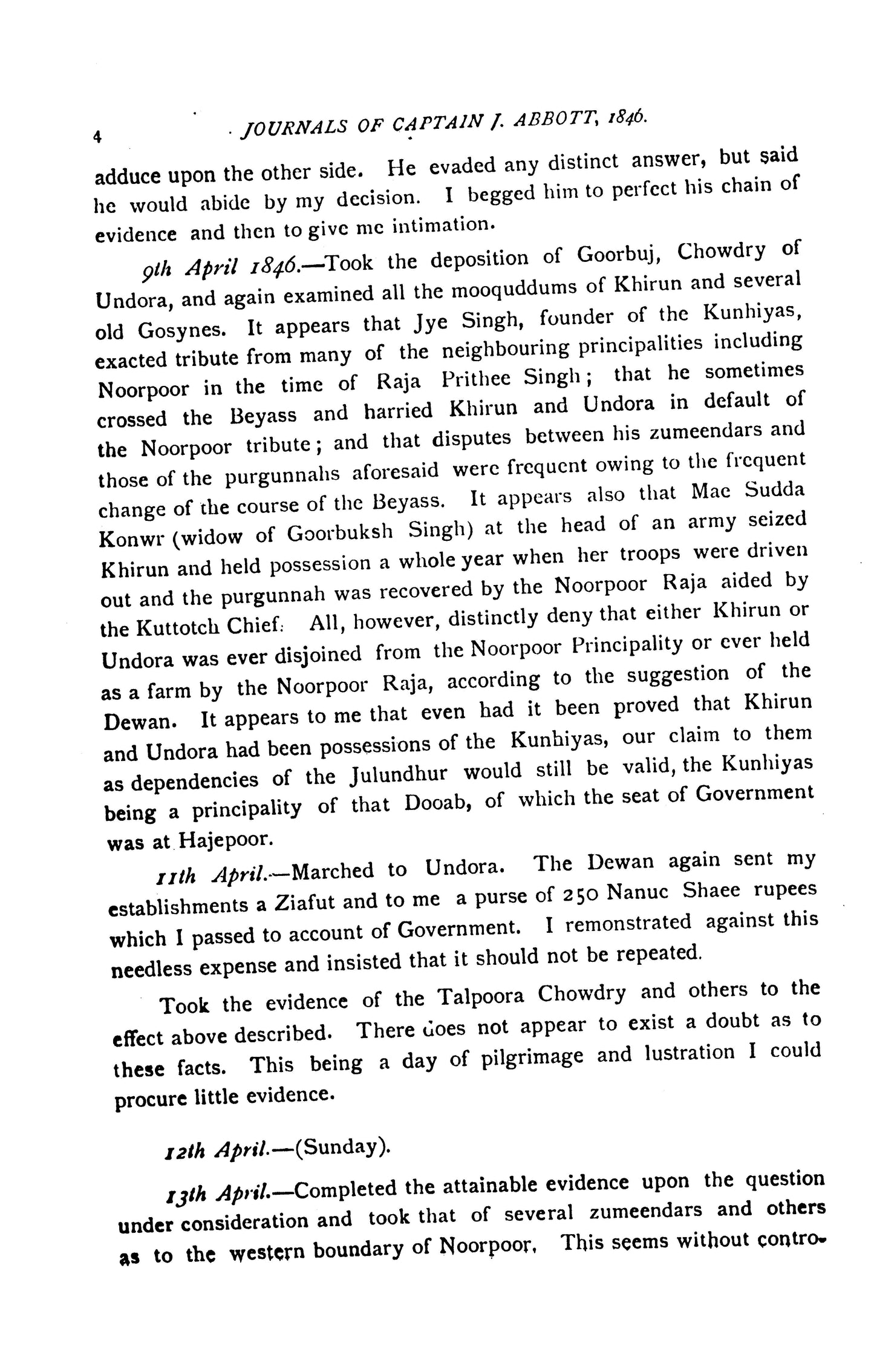 Journals And Diaries :Assis.To Agent, Gov.Nwfp  [English]