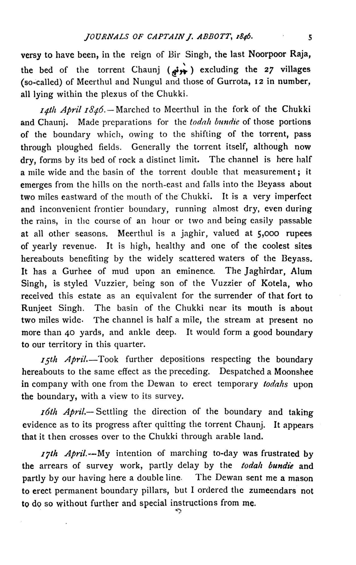 Journals And Diaries :Assis.To Agent, Gov.Nwfp  [English]