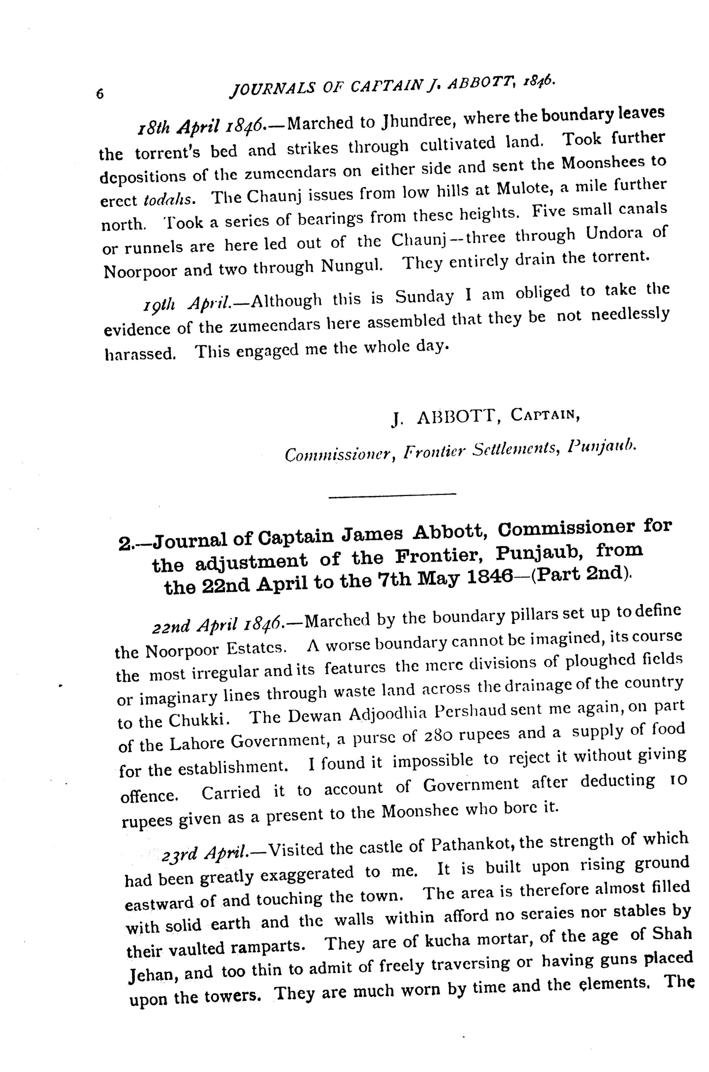 Journals And Diaries :Assis.To Agent, Gov.Nwfp  [English]