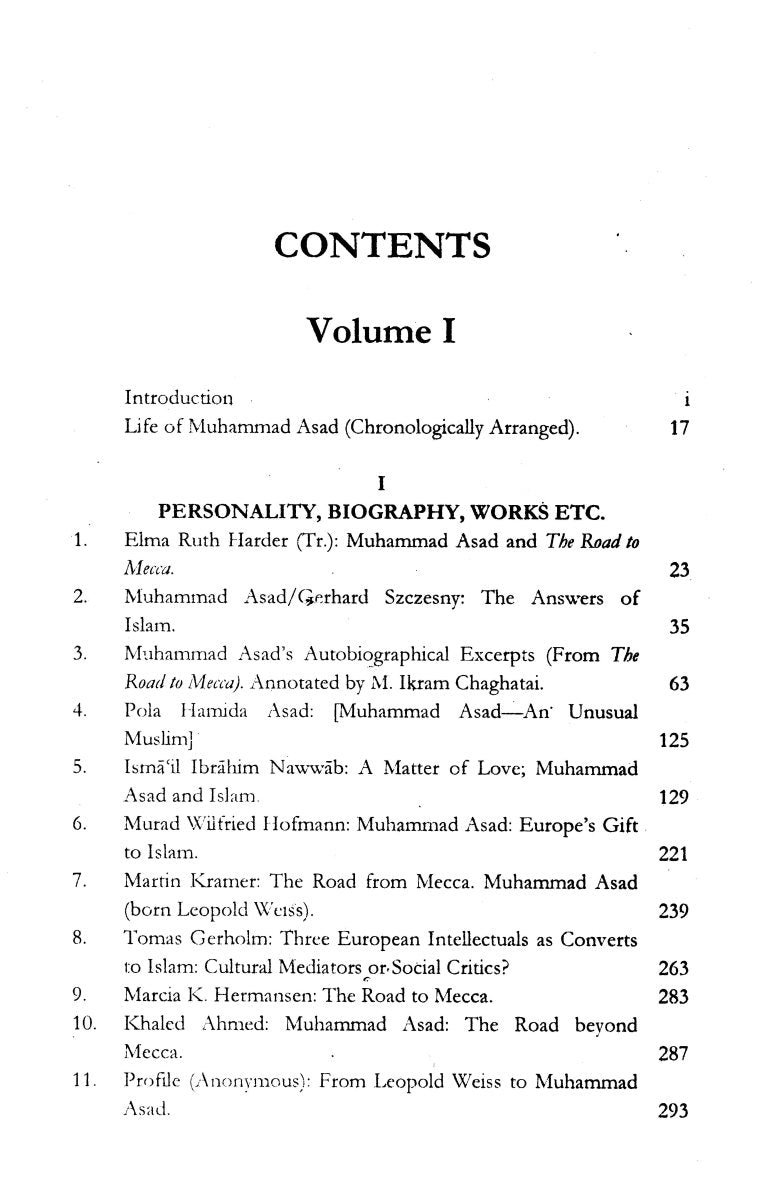 Muhammad Asad (Leopold Weiss) 2 Vols Set [English]