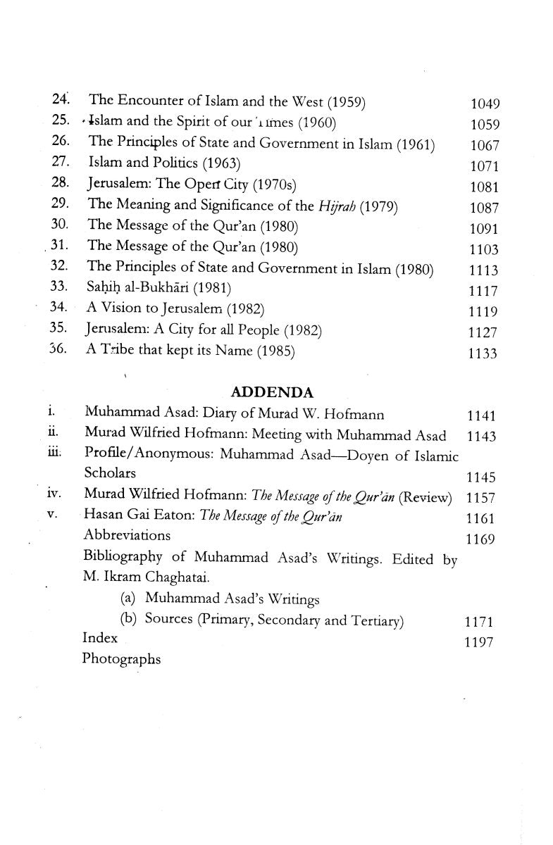 Muhammad Asad (Leopold Weiss) 2 Vols Set [English]