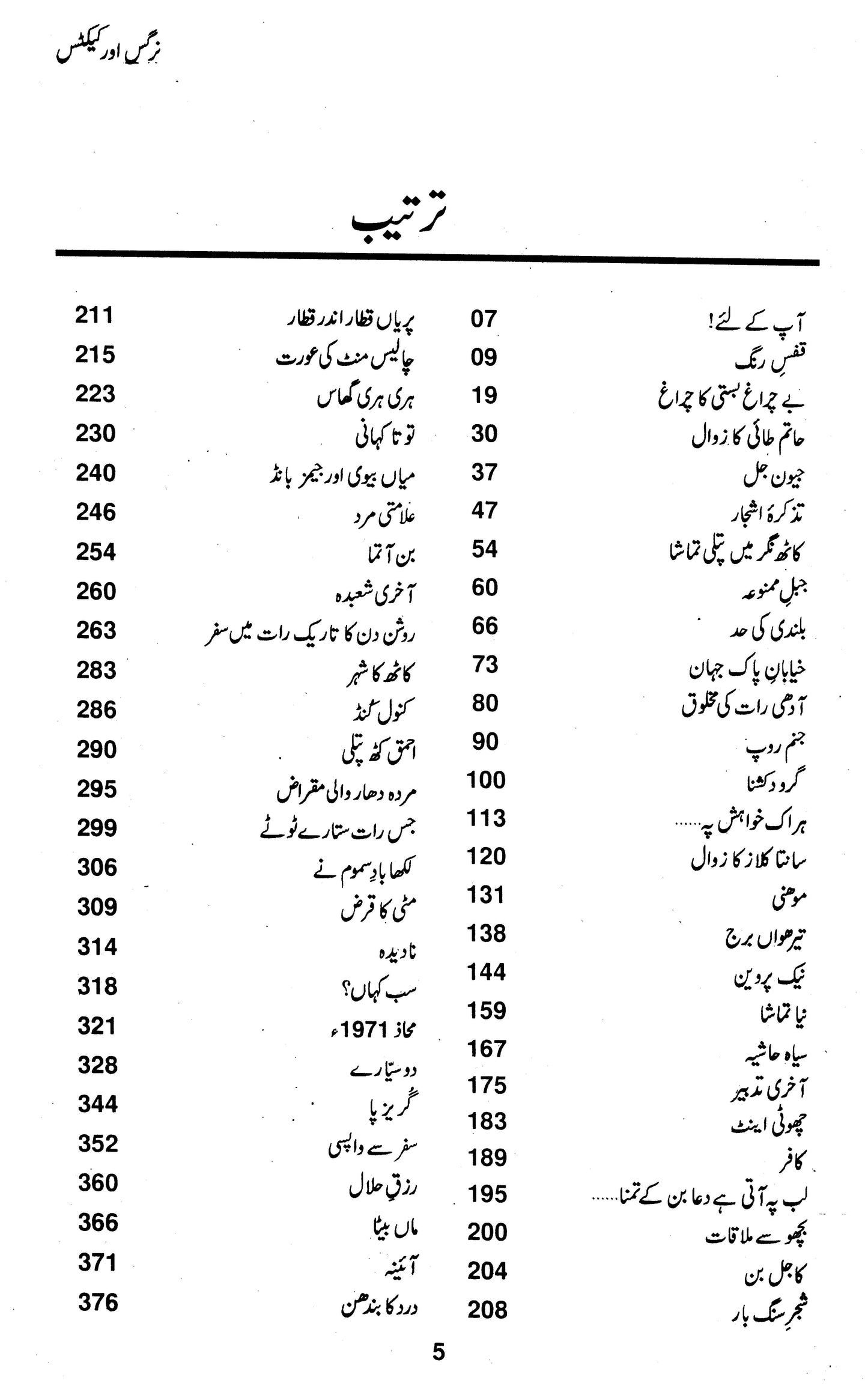 Majmua Afsanay Nargis Aur Cactus