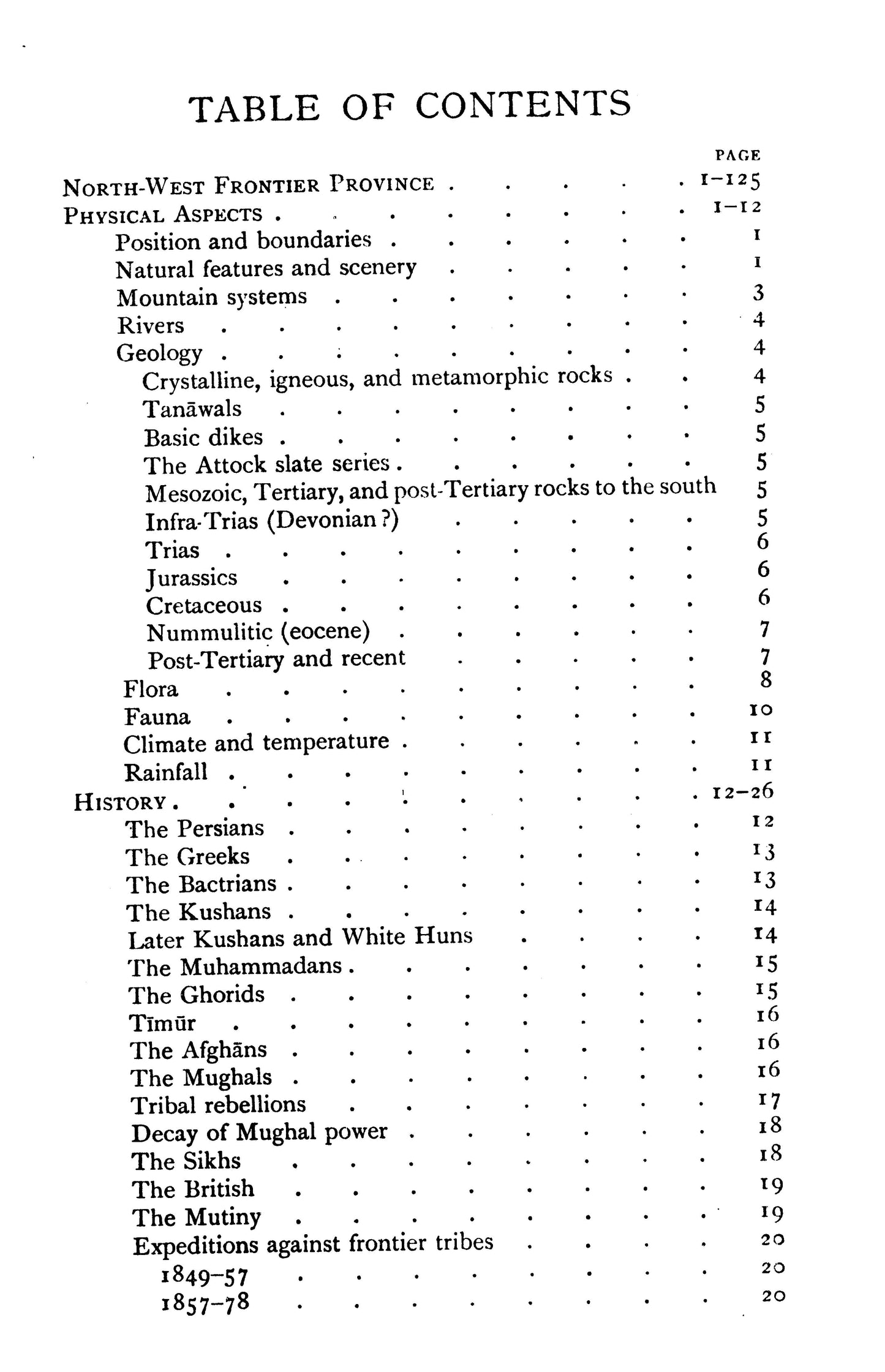 Imperial Gazetteer North West Frontier Province  [English]