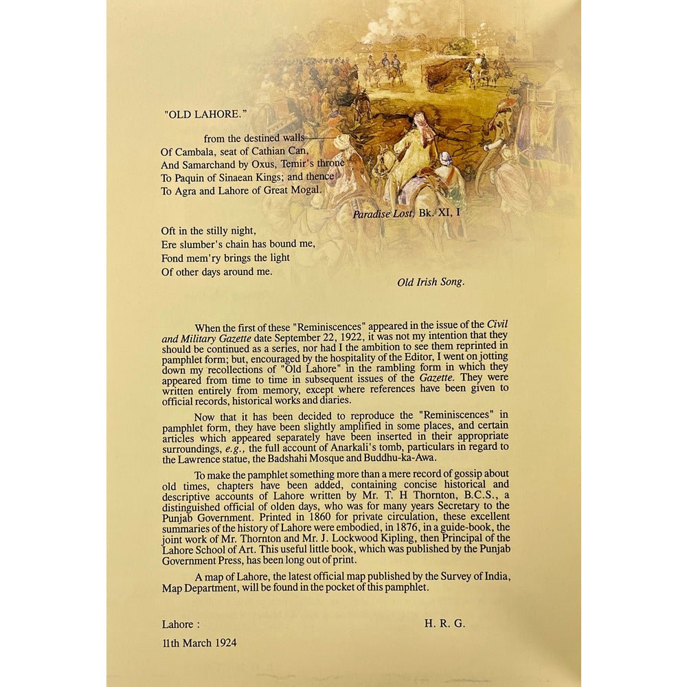 Old Lahore: Reminiscences Of A Resident [English]