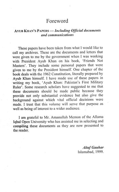 The Altaf Gauhar Papers  [English]