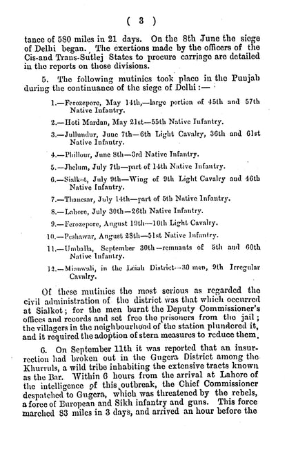 Public Correspondence:Punjab Mutiny Report  [English]