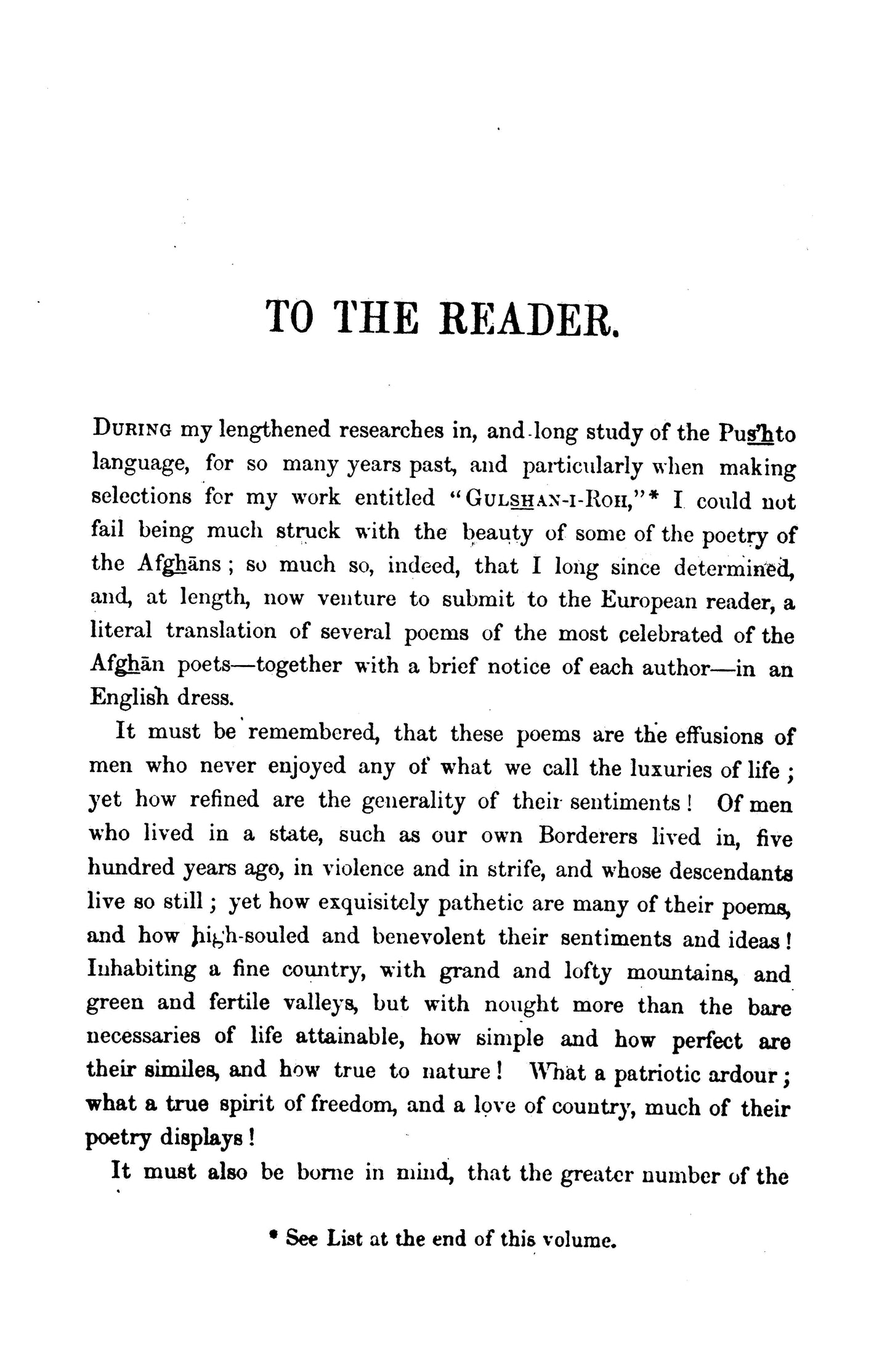 Selections From The Poetry Of The Afghans  [English]