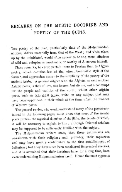 Selections From The Poetry Of The Afghans  [English]