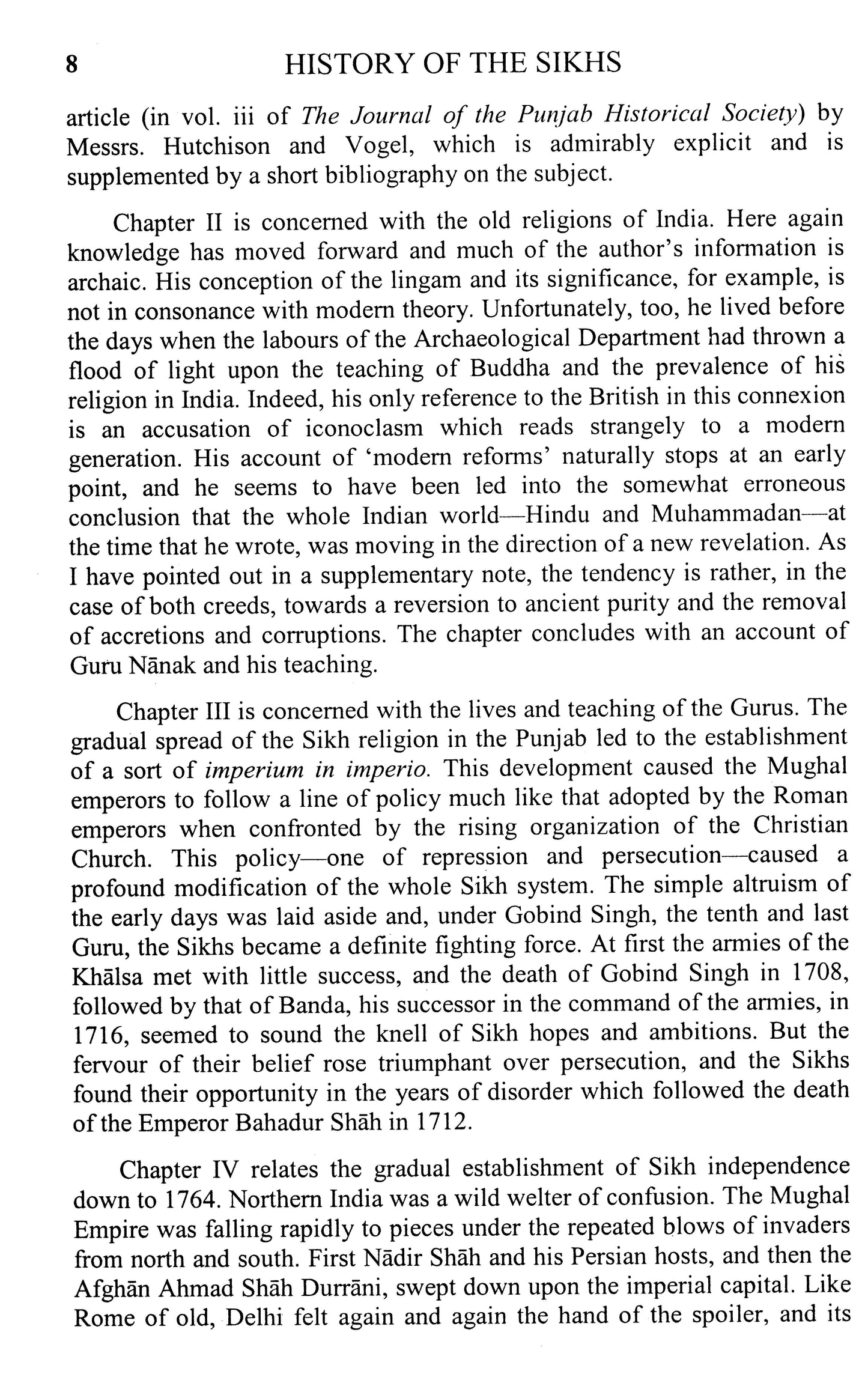A History Of The Sikhs  [English]