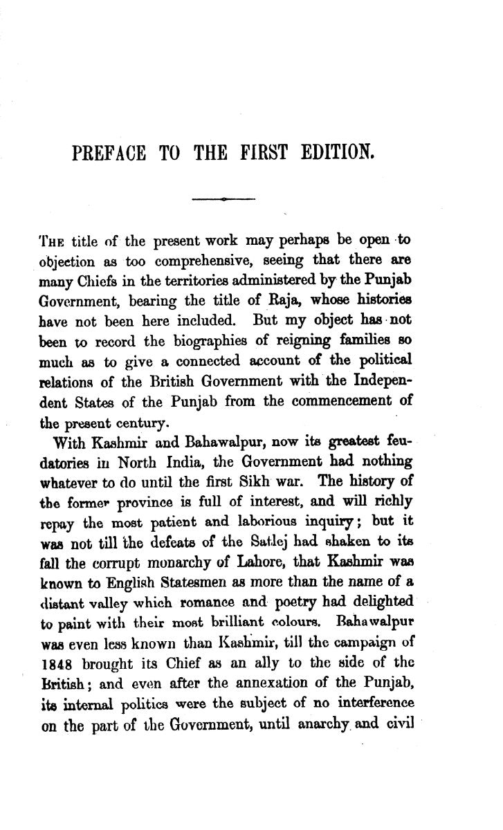 The Rajas Of The Punjab [English]