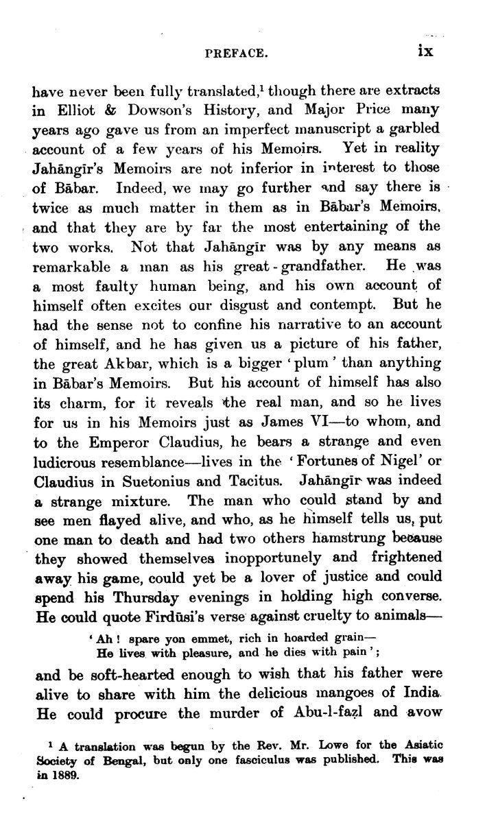 The Tuzuk - I - Jahangiri (Memoirs Of Jahangir) [English]