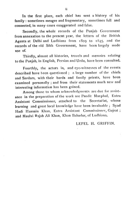 The Punjab Chiefs  [English]