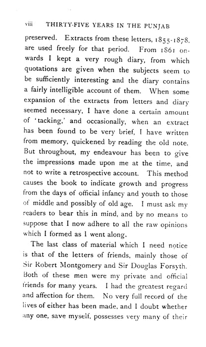 Thirty Five Years In The Punjab 1858-1893  [English]