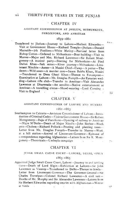 Thirty Five Years In The Punjab 1858-1893  [English]